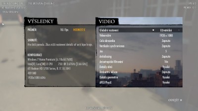 Plne nastaveni s PhysX