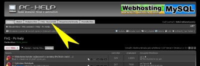První přístup k hledanému tématu může být pomocí FAQ rozcestníku