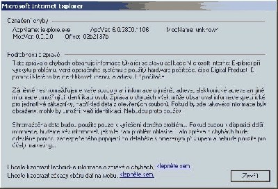 IE6 chyba