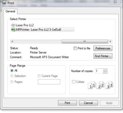 Tady si vyberu tiskárnu