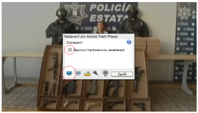 Zaškrtni zapnout hardwarovou akceleraci