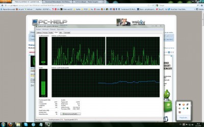 Graf vytížení fyzické paměti při zapnutém Firefoxu.