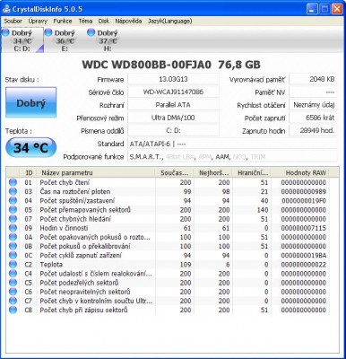 disk 1. oddíly C: a D:
