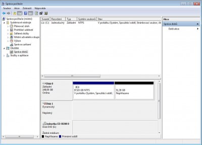 Správce disku - náhled