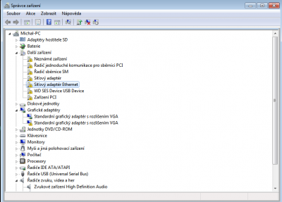 tady je správce zařízení