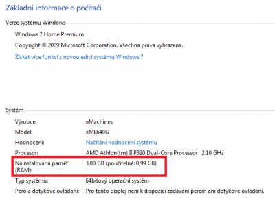 Bez názvu.png (16.54 KiB) Zobrazeno 587 x Tady máte veškeré údaje z ,,vlastností systému''