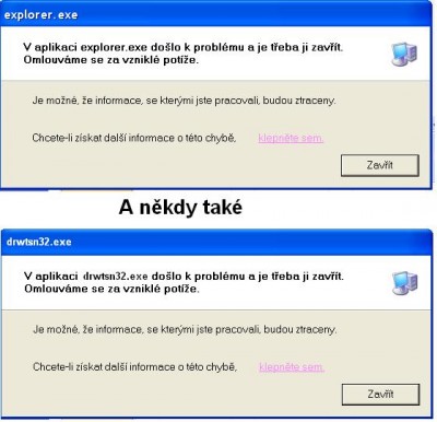 explorer.exe &amp; drwtsn32.exe