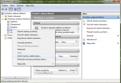 Prohlížeč událostí