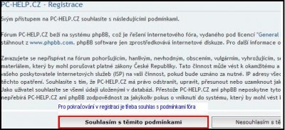 Souhlas s podmínkami fóra - pro zvětšení klikni