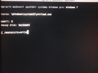Error místo boot menu