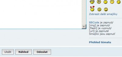 Tlačítka odpovědi &quot;Uložit, Náhled, Odeslat&quot; - pro zvětšení klikni