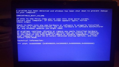 Zde je to co mi píše ,když vypnu automatické restartování.