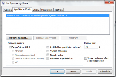 Spuštění počítače