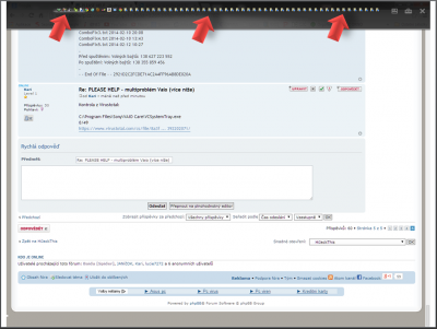 Horní lišta Vaio Gate