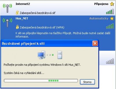 Připojení k mé wifině
