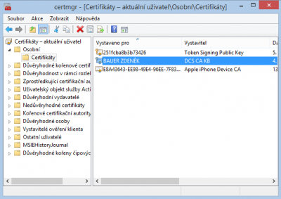Správce certifikátů