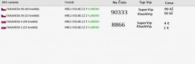 Zběžne návrhy těch vip v SMS...