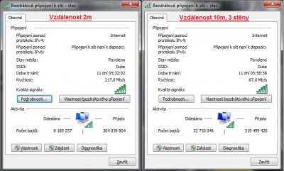 WiFi funguje opravdu dobře