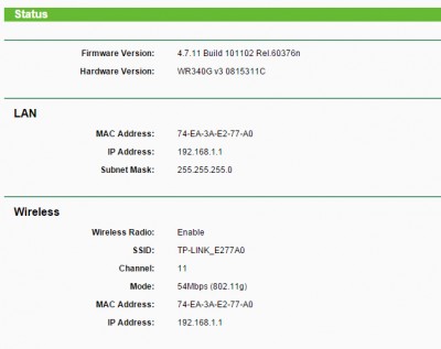 Takto to vypadá v administraci routeru