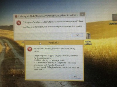 errory po zapnuti pc