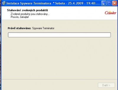 Tímto instalace zamrzla