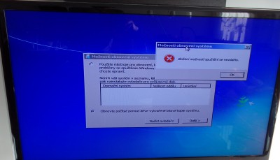 Po kliknutí opravit a restartovat