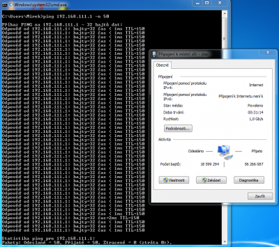 pingLAN.png (164.75 KiB) Zobrazeno 614 x LAN - cat 5e, gigabit