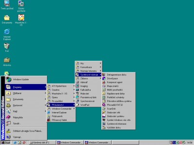 Rozbalená Nabídka Start