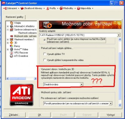 Ovládací centrum grafické karty