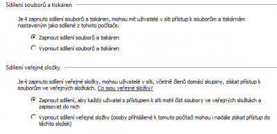 sdílení veřejných složek
