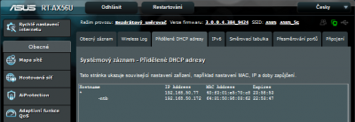 DHCP log